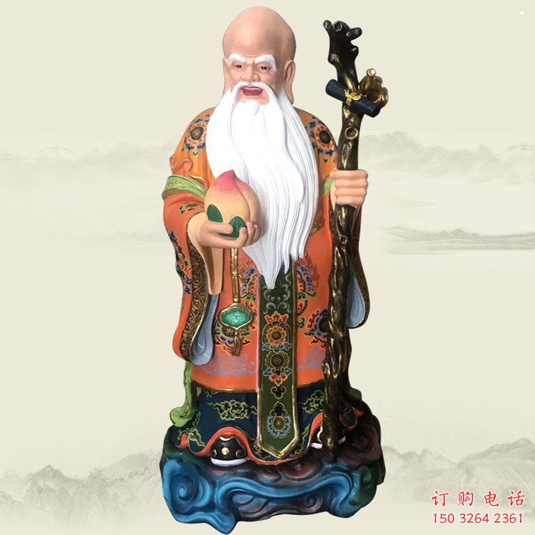大型壽星神像廠家，彩繪工藝，仿古壽星神像廠家