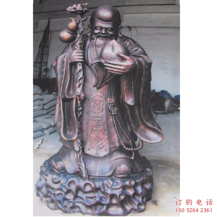 戶外壽星神像工廠，鑄銅工藝效果，壽星銅神像選用