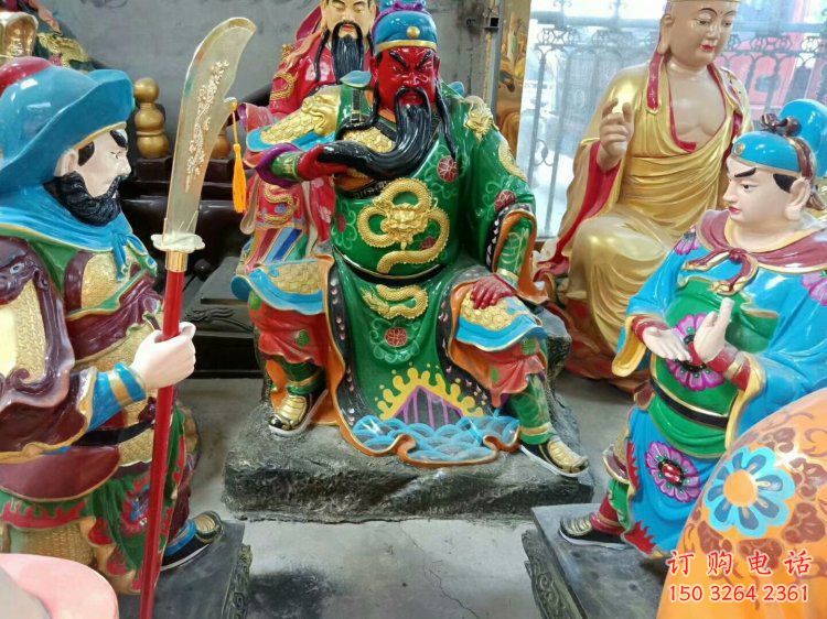 承接關(guān)公神像，彩繪工藝，關(guān)公神像選用