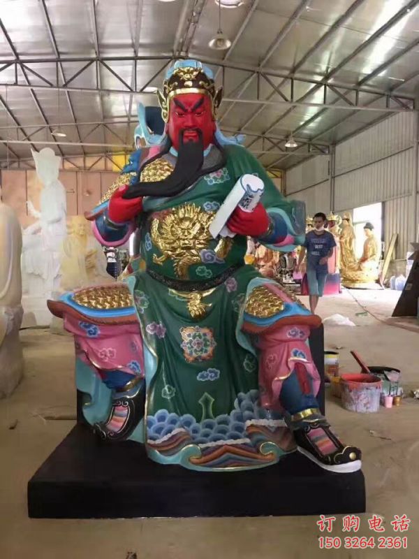 大型關公神像廠家，鎏金效果，關公神像選用