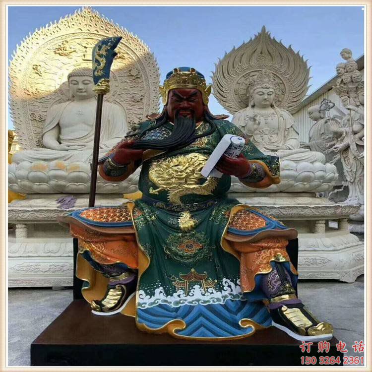 寺廟關(guān)公看書神像生產(chǎn)，家用神像，寺廟關(guān)公神像廠家