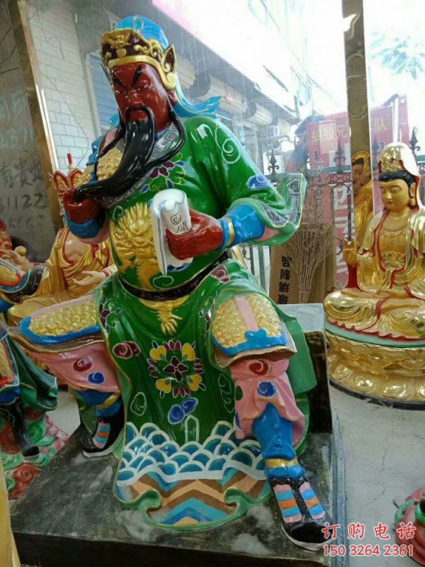 寺廟關(guān)公神像生產(chǎn)，寺廟神像，彩繪關(guān)公神像生產(chǎn)