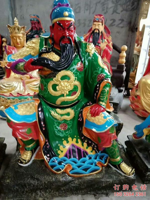 寺廟關(guān)公神像生產(chǎn)，寺廟神像，關(guān)公神像承接