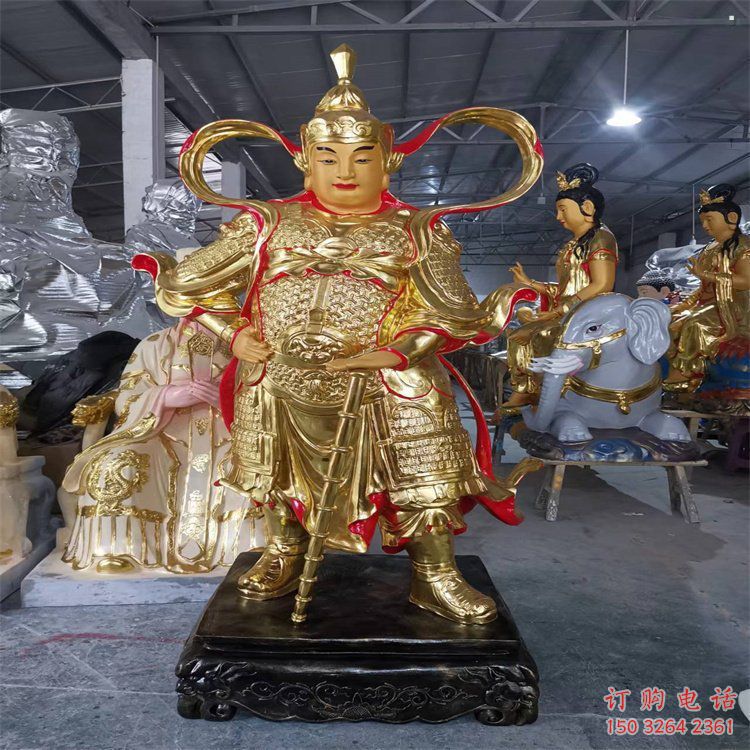 寺廟關公神像生產(chǎn)，鑄銅工藝，關公神像預用