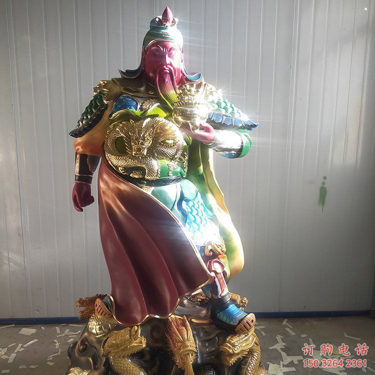 提供關(guān)公神像，現(xiàn)代工藝，玻璃鋼關(guān)公神像生產(chǎn)