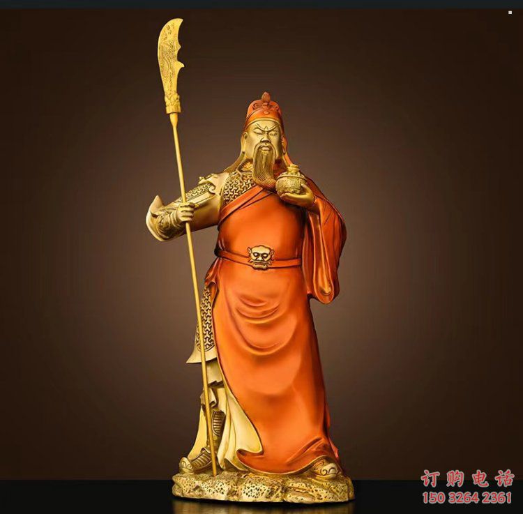 大型銅關(guān)公神像廠家，寺廟神像，鑄銅銅關(guān)公神像制作
