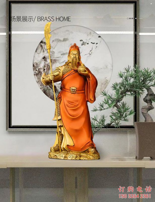 供應(yīng)銅關(guān)公神像，鎏金效果，鑄銅銅關(guān)公神像制作