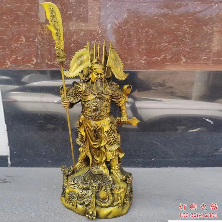 家用銅關(guān)公神像制作，鑄銅工藝，大型銅關(guān)公神像加工