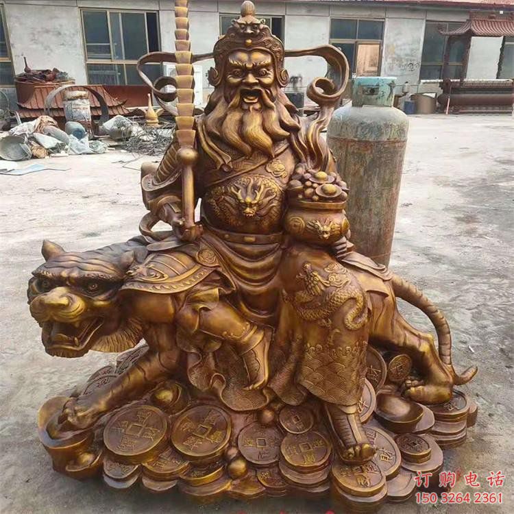寺廟銅關(guān)公神像生產(chǎn)，現(xiàn)代工藝，寺廟銅關(guān)公神像廠家