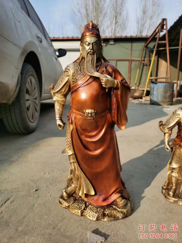 指定銅關(guān)公神像，寺廟神像，大型銅關(guān)公神像加工
