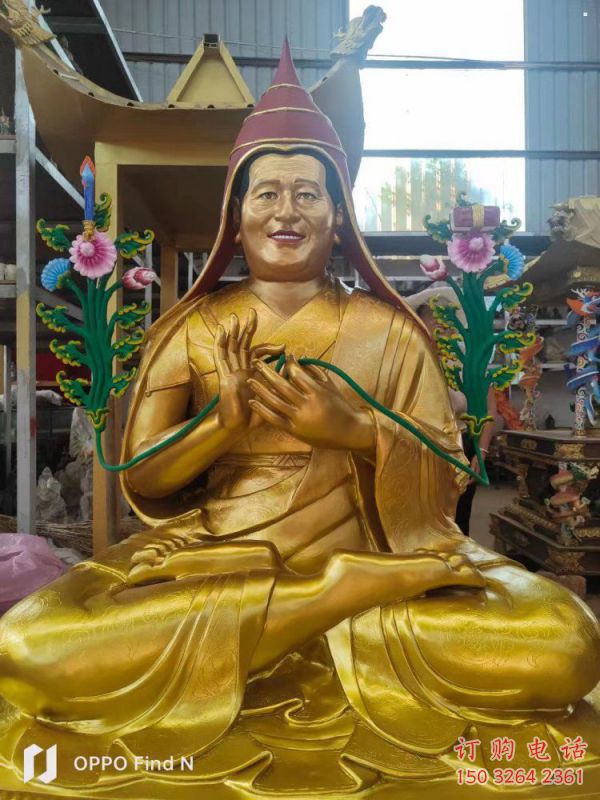 家用藏佛佛像制作，鎏金效果，鑄銅藏佛佛像廠家