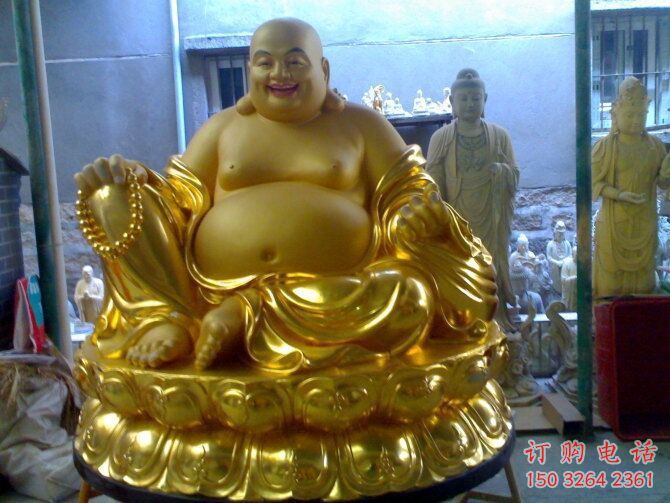 戶外彌勒佛像工廠，彩繪工藝，大型彌勒佛像加工