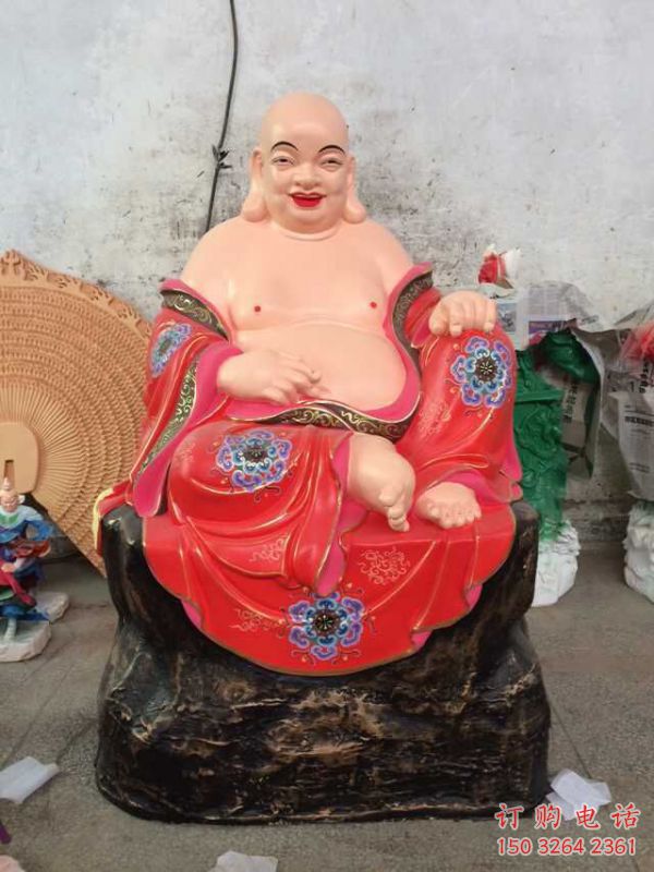 坐像彌勒佛，玻璃鋼佛像