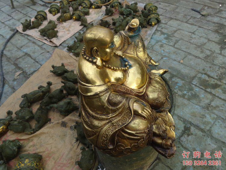 供應(yīng)彌勒佛銅佛像，鑄銅工藝，家用彌勒佛銅佛像廠