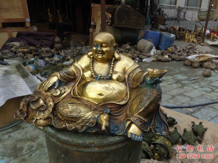 供應(yīng)彌勒佛銅佛像，家用佛像，鑄銅彌勒佛銅佛像制作