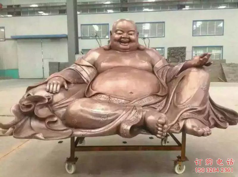 寺廟彌勒佛銅佛像生產(chǎn)，彩繪工藝，彌勒佛銅佛像承接