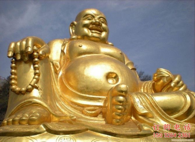 銅鑄造彌勒佛