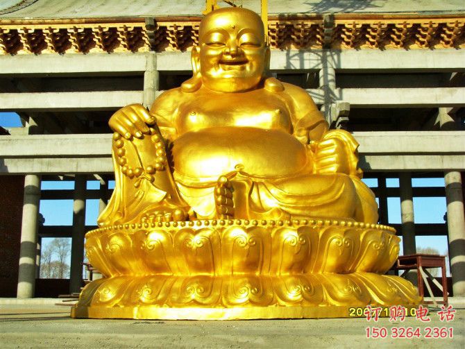銅鑄造彌勒佛
