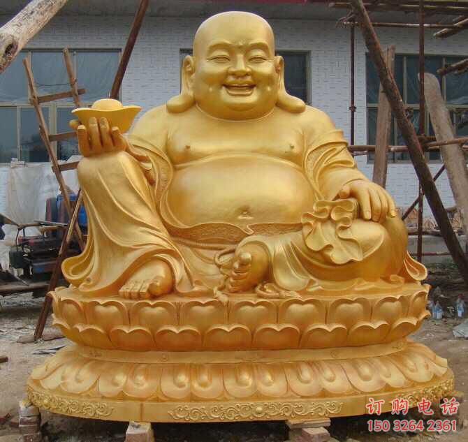銅鑄造彌勒佛