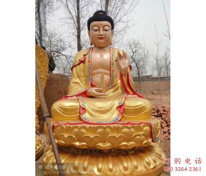 大型如來佛像廠家，黃銅材質(zhì)，大型如來佛像加工