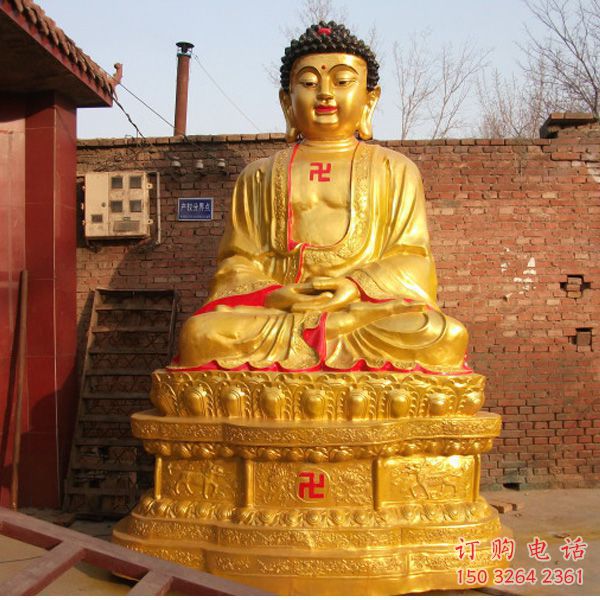 彩繪如來佛像廠家，佛堂擺放，家用如來佛像廠