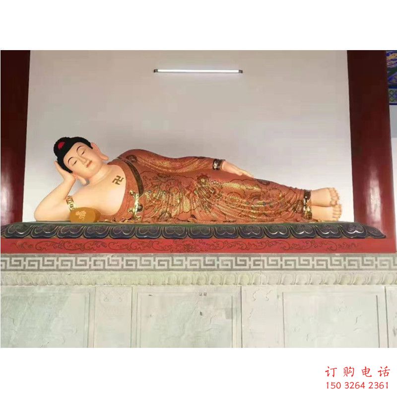 供應(yīng)如來佛像，彩繪佛像，仿銅躺佛定做