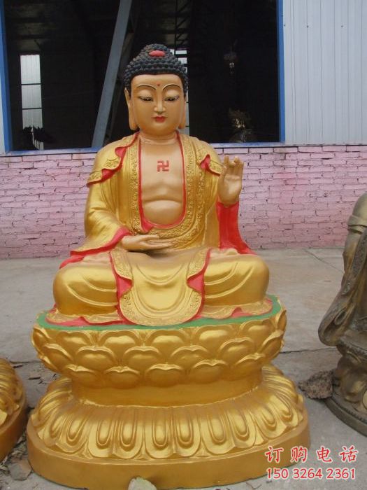 大型三世佛像廠家，玻璃鋼材質(zhì)，玻璃鋼三世佛像生產(chǎn)