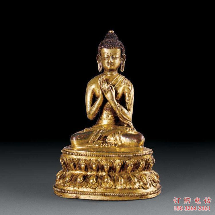 家用釋迦摩尼佛像制作，鎏金效果，寺廟釋迦摩尼佛像廠家