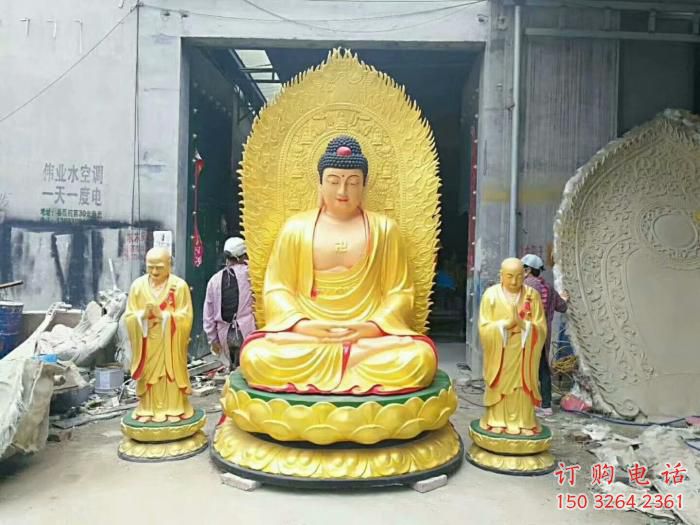 寺廟釋迦摩尼佛像生產(chǎn)，彩繪工藝，釋迦摩尼佛像預(yù)用