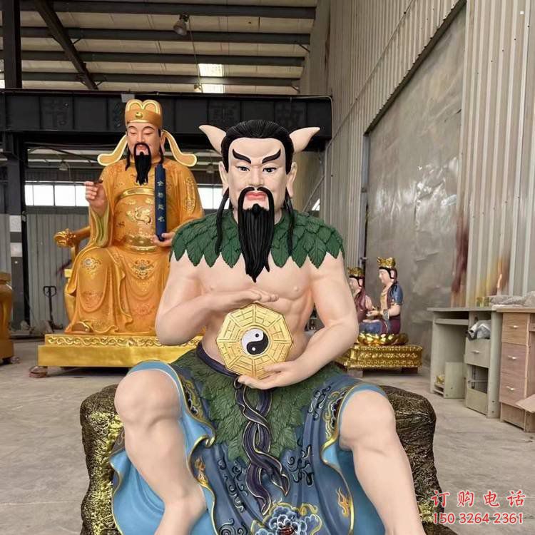 彩繪三皇神像廠，仿古佛像，寺廟五帝神像廠家