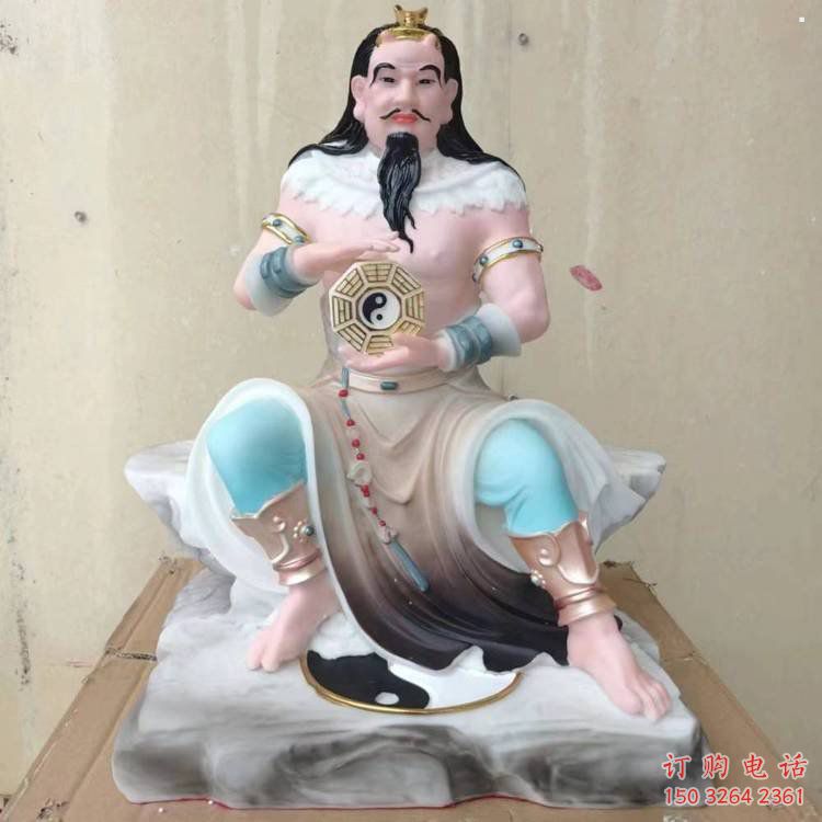 大型三皇神像廠家，現(xiàn)代工藝，彩繪五帝神像生產(chǎn)