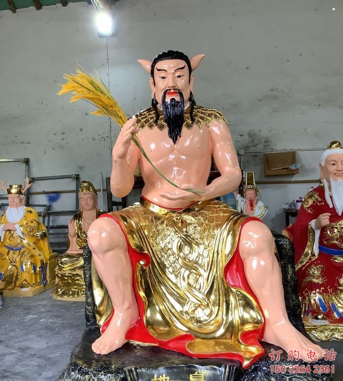 寺廟三皇神像生產(chǎn)，現(xiàn)代工藝，家用五帝神像廠