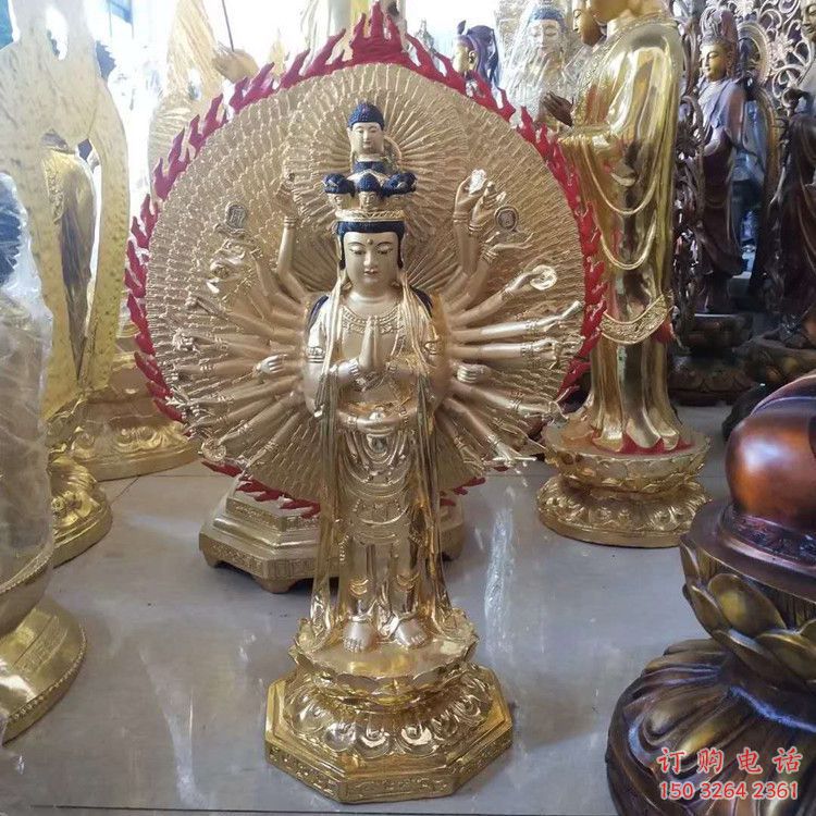 常用千手觀音佛像，立式佛像，玻璃鋼觀音佛像生產(chǎn)
