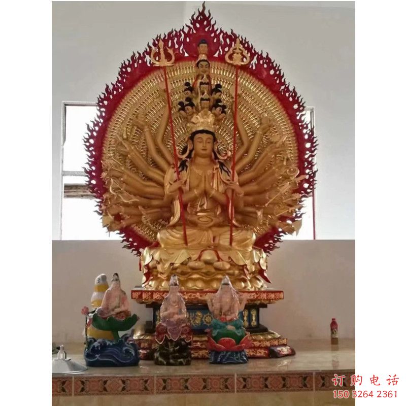 常用千手觀音佛像，佛堂擺放，家用千手觀音佛像廠