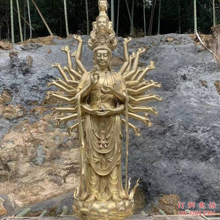 供應(yīng)千手觀音佛像，仿古佛像，銅千手觀音佛像定做
