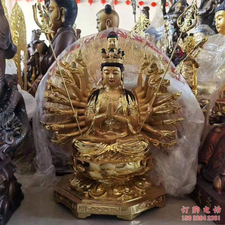 通用千手觀音佛像，鑄銅工藝，千手觀音銅佛像生產