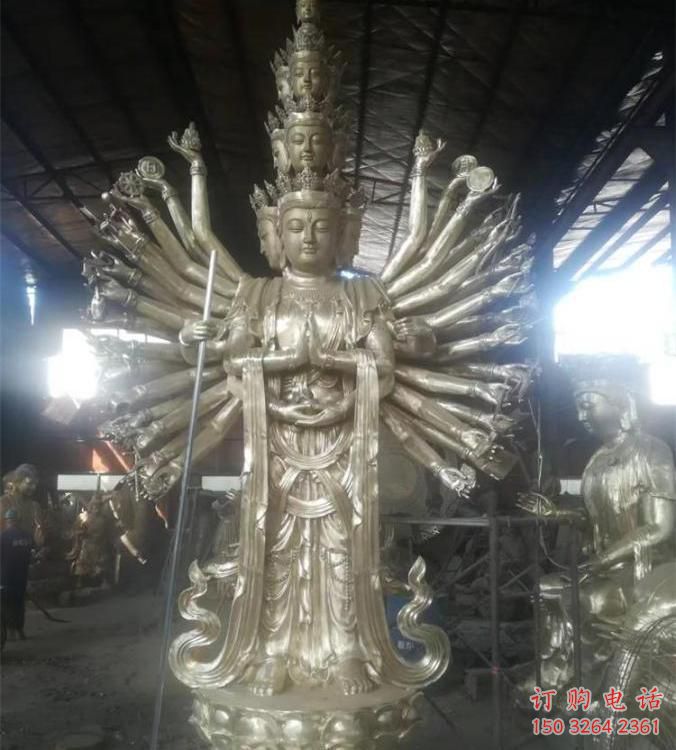 通用千手觀音佛像，寺廟佛像，鑄銅千手觀音佛像廠家