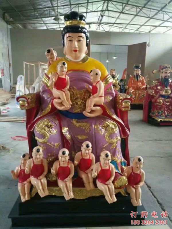 大型送子觀音佛像廠家，彩繪佛像，寺廟送子觀音佛像廠家