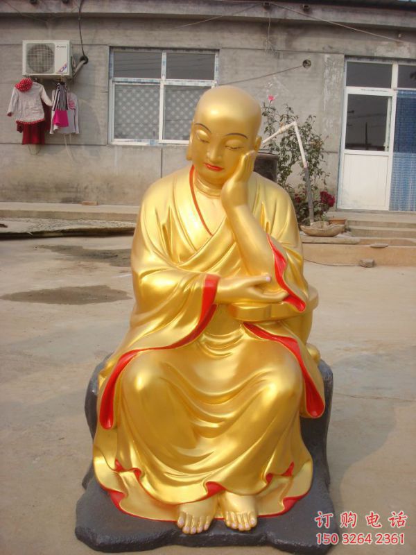 寺廟十八羅漢神像生產(chǎn)，玻璃鋼材質(zhì)，鑄銅十八羅漢神像制作
