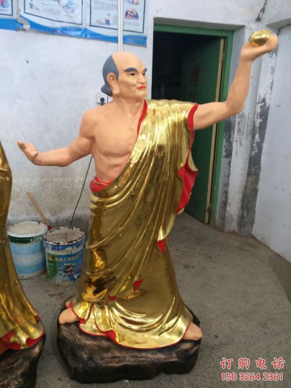 站相十八羅漢，十八羅漢貼金