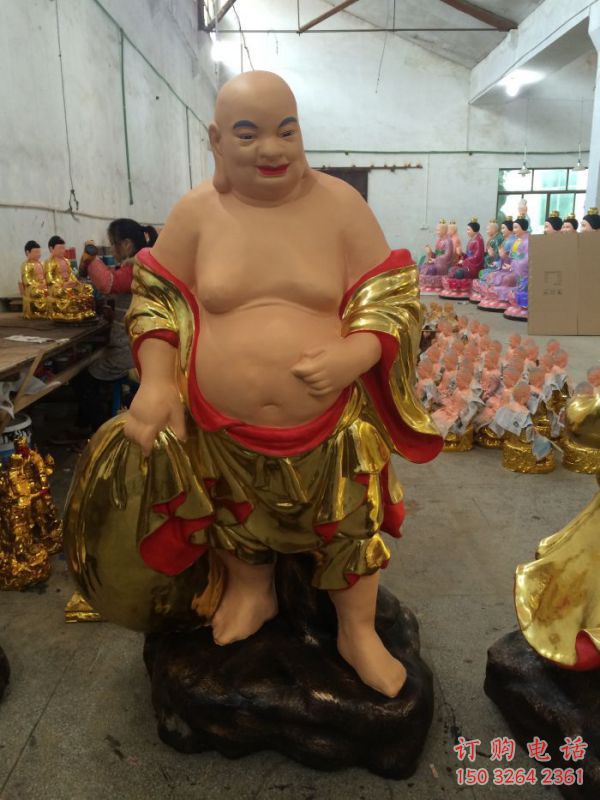 站相十八羅漢，十八羅漢貼金