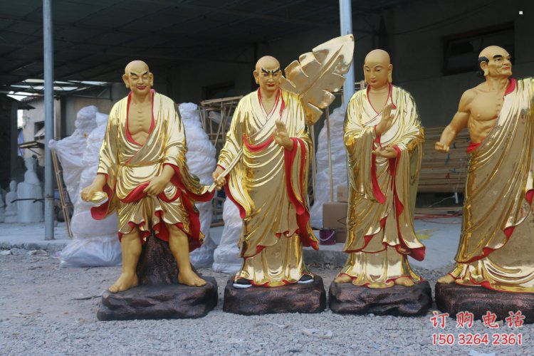 常用十八羅漢神像，現(xiàn)代工藝，十八羅漢神像承接
