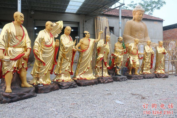 承接十八羅漢神像，鑄銅工藝，十八羅漢神像選用