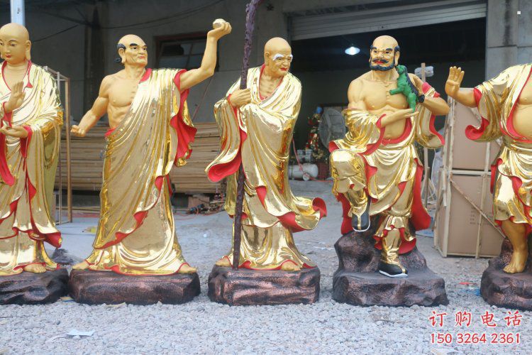 供應(yīng)十八羅漢神像，寺廟神像，十八羅漢神像選用