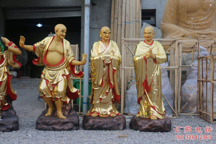 通用十八羅漢神像，現(xiàn)代工藝，十八羅漢神像選用