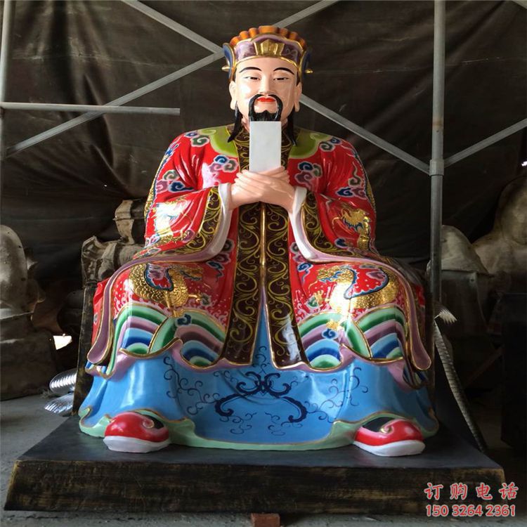 戶外三官大帝神像工廠，仿古佛像，彩繪三官大帝神像生產(chǎn)