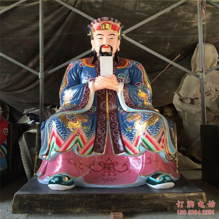 戶外三官大帝神像工廠，佛堂擺放，玻璃鋼三官大帝神像生產(chǎn)