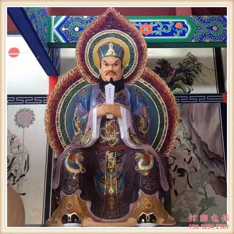 寺廟三官大帝神像生產(chǎn)，彩繪效果，三官大帝神像廠