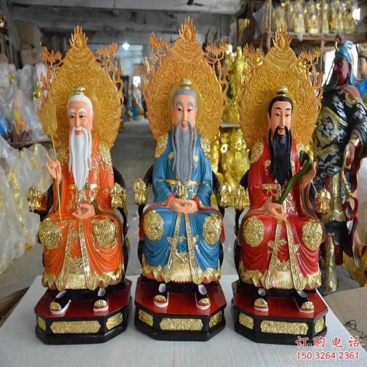 常用三清天尊神像，彩繪工藝，家用三清天尊神像廠