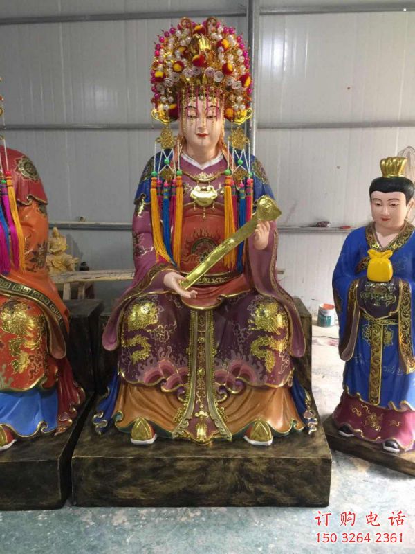常用三霄奶奶神像，寺廟神像，玻璃鋼三霄奶奶神像生產(chǎn)